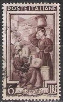 Italia 1950 Scott 553 Sello º Oficios Il Tombolo Abruzzi Molise 6L Timbre Italie Italy Stamp Francobollo 